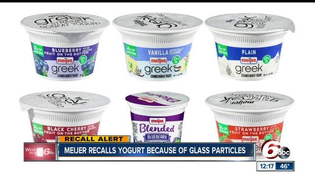 Meijer recalls select yogurt products due to potential presence of glass shards